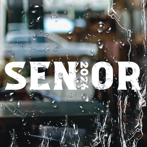 Senior 2026 Decal, Modern Tall Block Letter Graduation Class Sticker, Waterproof Vinyl Car Bumper Laptop Window Decoration, High School College Graduate Gift 7 Inches