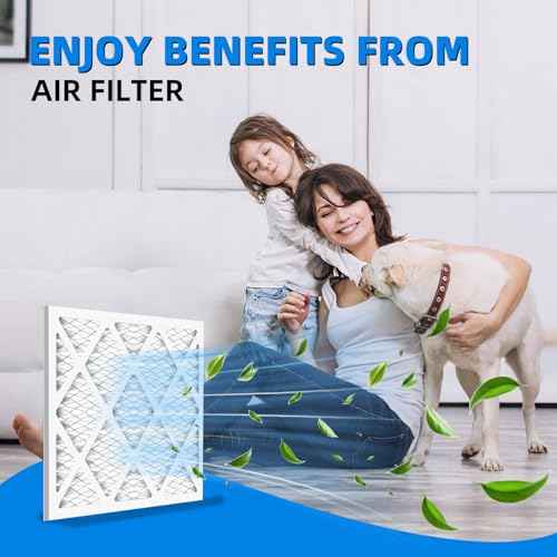 (6 Pack) 16 3/8x21 1/2x1 Furnace Air Filters, MPR 1900 & FPR 10, MERV 13 Pleated Air Filter (Actual Size: 16 3/8"x21 1/2"x3/4")