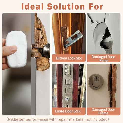 SEISSO Wood Filler, A/B Epoxy Wood Putty for Door Frame Repair, Quickly Repair for any Defective Wooden Furniture - Wodd Cracks, Holes, Gouges, Paintable & Stainable (200g/7.05 Oz)