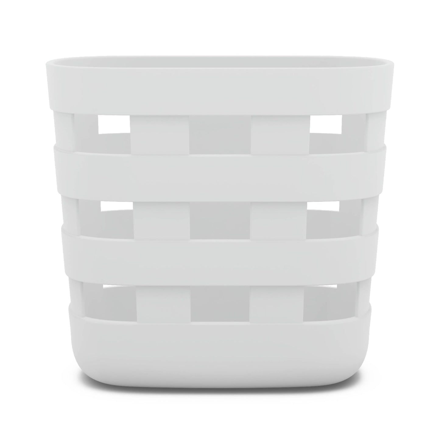 Lalo Bath Time Storage Bin - Keep Items Organized & Dry with Non-Toxic Plastic, Easy Cleanup, Removable Drying Bin, Woven Baby Organizer, Secure Wall Attachment, 9 x 5.5 x 8.5 in - Coconut
