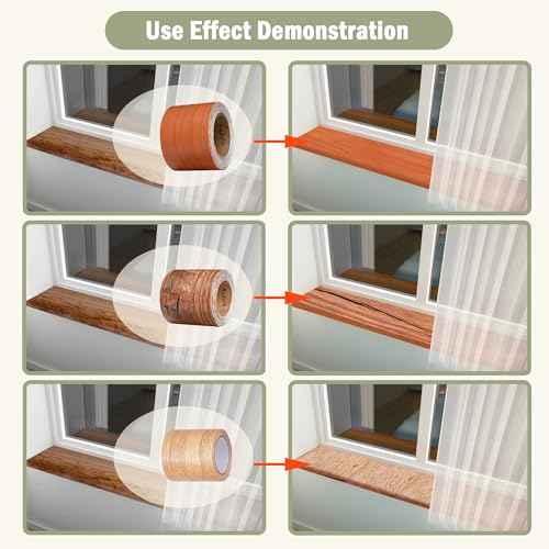 Wood Grain Repair Tape, 2" x 32ft Self Adhesive Tape for Furniture, Flooring, Cabinets, Doors, Windows, DIY Crafts - Durable, Easy to Use for Seamless Repairs