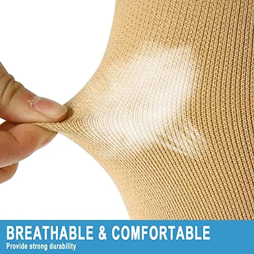 2 Pairs Medical Zipper Compression Socks 15-20mmHg for Women&Men, Knee High Compression Stockings