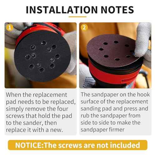 Sander Pads Replacement for Craftsman, 2 Pack 5 inch 8 Hole Hook & Loop Orbital Sanding Metal Pads Compatible with Craftsman CMCW220B CMEW231 Random Orbital Sander
