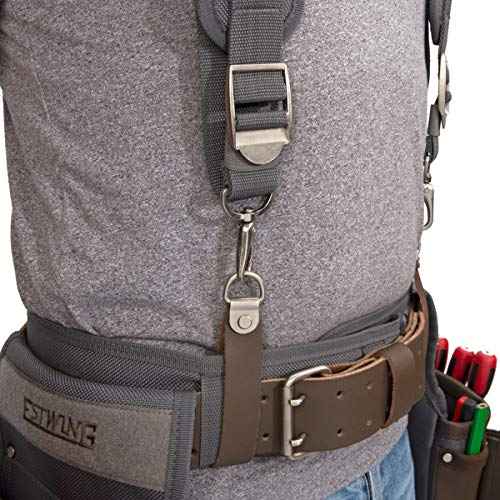 Estwing Cooling Mesh Padded Tool Belt Suspenders, Durable, Steel Hardware, Chest Strap, Adjustable