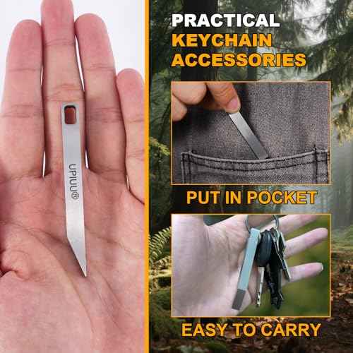 Keychain Pry Bar, Gifts for Men Brother, EDC Gear Multitool with Box Cutter, Cool Stuff, Christmas Stocking Stuffers for Men, Ideal Gifts for Dad Uncle Who Has Everything