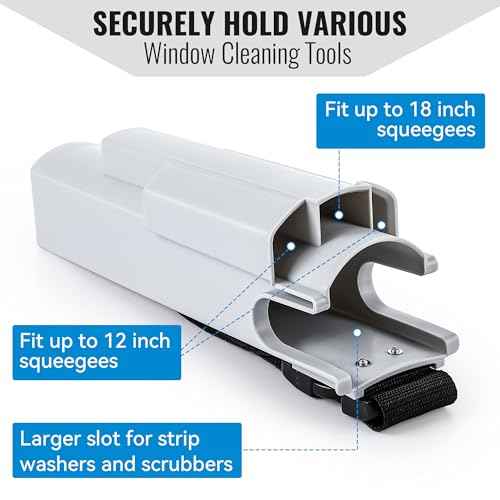 Feekoon Window Cleaning Holster with Belt, Detachable Side Bucket on a Belt, Squeegee Holder Tool Belt, Carry Multiple Tools on Your Waist, Window Cleaning Tools Kit Ideal for Window Cleaners