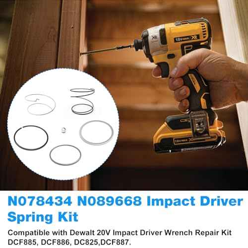 Updated DCF885 Impact Driver Spring Kit FOR Dewalt 20 V Impact Driver Parts DCF887 DCF886 DC825,Replacement N078434 spring and N089668 steel ball - 2 Pack