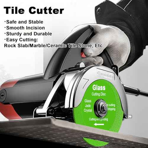 5 Pcs Glass Cutting Disc for Angle Grinder, 4" X 7/8¡± Tile Cutters Tools, Diamond Saw Blades Sand Width 15MM Glass Cutter for Grinding Tile, Wine Bottle, Jade, Ceramics, Crystal