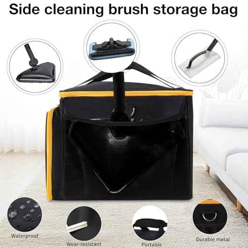 Storage Bag Compatible with Wagner Spraytech C900134 Steamer Adjustable Carrying Bag Case Portable Steam Cleaner Storage Bag with Extra Pockets for Accessories, Bag Only