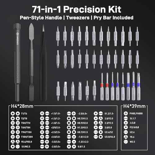 71-in-1 Precision Screwdriver Set, Small Screwdriver Set with Dual-Head Bits, Mini Screwdriver Kit with Magnetic Case, Ergonomic Repair Tool Kit for Phone, PC, Glasses, Camera, Toys