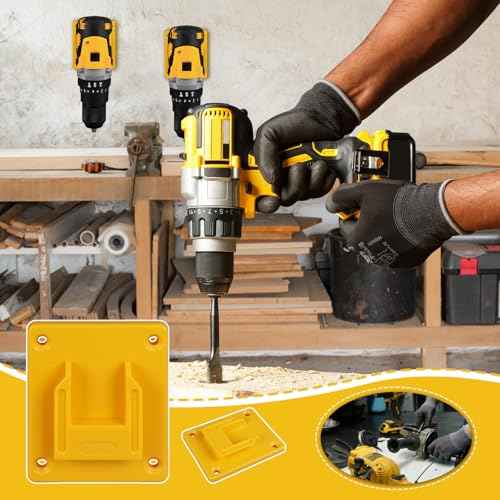 5 PCS Tool Holder Mount, Tool Holders Compatible with Dewalt 18V Li-ion Tools, Power Tool Holder Hanger with 20 Screws