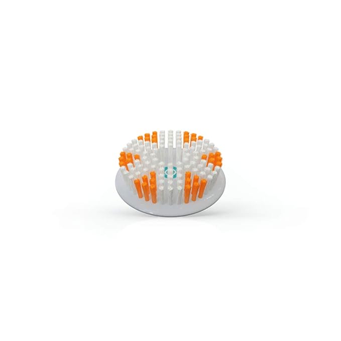 TAO Clean Replacement Exfoliator Brush Head, Replacement Head (1 Head) Ã¢ÂÂ Exfoliating Brush Replacement Head for the TAO Clean Electric Face Cleansing Brush and Cleaning Station, White/Orange