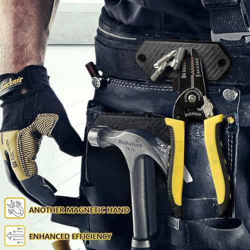 Magnetic Tool Holder, Strong Magnetic Tool Belt Clip, Magnetic Tool Holder Storage Organizer for Screws, Nails, Hammer, Sockets, Pliers, Screw Driver, Trowel, Drill Bit, Wrench,...
