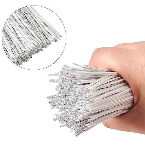 Tangyinrd 300 Pcs 6 inch White Plastic Twist Ties, Cable Ties, for Bags, Gardening Tools