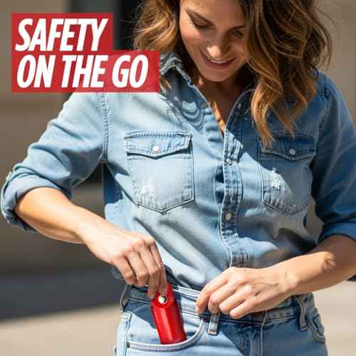 Pepper Spray for Women, Keychain Self Defense with Small Leather Case, OC Spray, 16 Feet Longer Range, UV Dye, Twist Top Safety, Pepper Spray Bulk