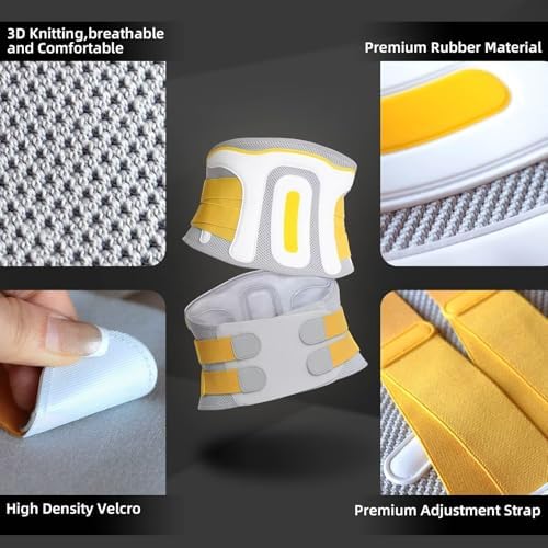 Back Brace for Lower Back Pain Women/Men, Back Support, Comfortable, Breathable, Skin-friendly, Soft, 3D Knitting, for Scoliosis, Sciatica, Herniated Disc
