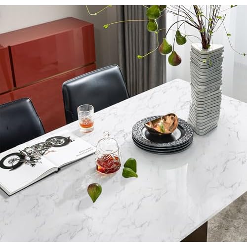 Timeet Marble Peel and Stick Wallpaper Countertop Contact Paper Removable Self Adhesive Wall Paper for Cabinet Furniture Kitchen (15.7" x 236.2")
