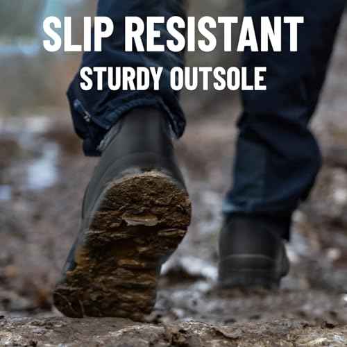 ANGRYRAM Steel Toe Slip on Work Boots for Men Waterproof Slip Resistant Fire Station Mechanic Boots Comfortable Construction Chelsea Safety Shoes