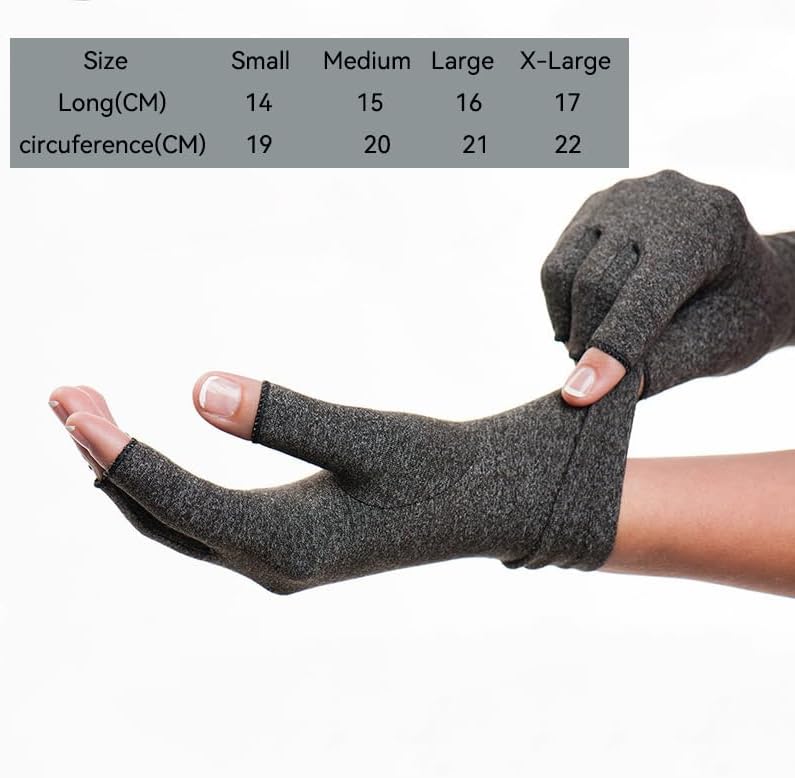 2 Pairs Bamboo Compression Gloves - Bamboo Arthritis Gloves for Men Women - Compression Glove for Arthritis
