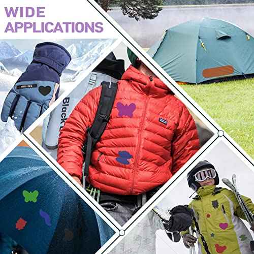 Azobur 2-Pack Nylon Repair Patches Self Adhesive Vinyl Outdoor Camping Gear Repair Kit,Waterproof Fabric Repair Patches for Down Jacket, Tent, Sleeping Bag £¨10X20cm£©