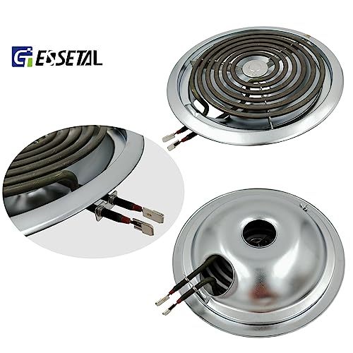 WB30M1 WB30M2 GE Electric Stove Burners Replacement Element with Stove Burner Covers Drip Pans for Electric Stoves Compatible with GE Hotpoint Electric Range Stove Top