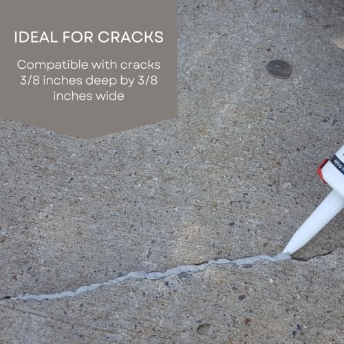 Akona Concrete Repair Tube - Liquid Crack Filler, Repair Cement, Cracks, Driveways, Patios, Ready-to-Use, Outdoor and Indoor (10 Ounce, 1)
