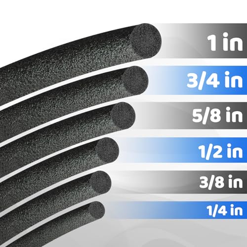 Foam Backer Rod for Gaps Concrete Crack Filler Joints Foam Gap Filler Caulk Saver Backing Rod Concrete Filler Rope (3/4 Inches x 10 Feet)