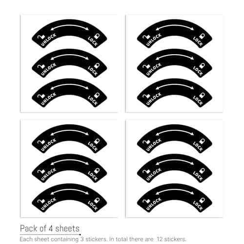 dealzEpic - UNLOCK LOCK Direction Indicating Stickers - Self Adhesive Peel and Stick Decals - Each Sticker Measures 8x3 cm