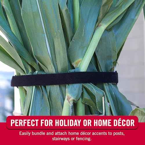 VELCRO Brand VEL-30767-AMS Narrow Straps 3/4 in x 30 ft Roll | Cut to Length Reusable Self-Gripping Tape | Bundle Wrap Garden Tools, Hoses, Organize Craft Supplies, Camping Gear, More | Black