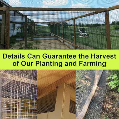 Black Hardware Cloth 48'' x 50' 1/2 inch Mesh 19 Gauge - PVC Coating Wire Mesh Rolls Vinyl Coated Wire Fence Roll Garden Fencing Chicken Run Mesh Screen