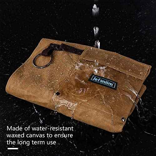Waxed Canvas Shop Apron for Men & Women.Woodworking Aprons Heavy Duty Work Apron with Pockets. Big Bulk Tool Apron with Adjustable Cross-Back Strap.Adjustable S to XXL (Brown)