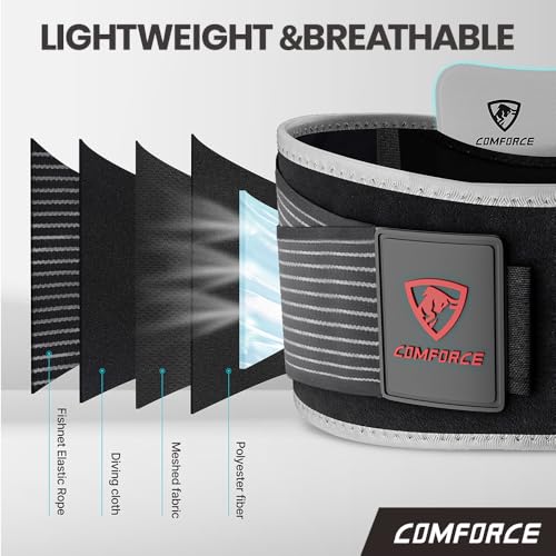 Sacroiliac Hip Belt, Dual Adjustable Compression with Ice Pack, Relief for Lower Back, Pelvic Stabilization, Postpartum Recovery & Lumbar Support - L(fits waist circumference: 38-46 inches)