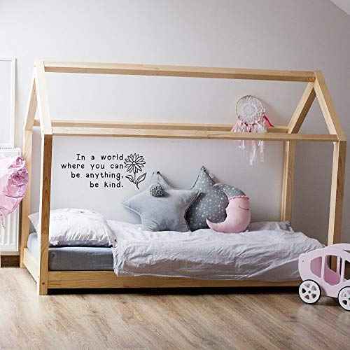 in a World Where You Can Be Anything Be Kind Inspirational Quotes Vinyl Wall Decals Motivational Saying Room Decor Art Lettering