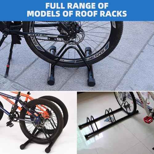 Metal Bike Storage Rack, Floor Stand for 3 Bicycles, Outdoor Loop Parking Holder for Garage, Shed (1 paragraph)