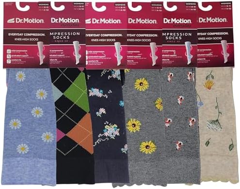Women's Compression Socks Therapeutic Graduated (Pack of 6 Pairs)