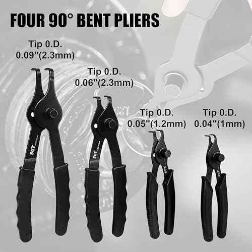 SGT Snap Ring Pliers Set,10 Pcs Internal & External Circlip Pliers With Bent & Straight Pliers,Heavy Duty Removal Tool,Include Hook, Pick,Storage Case and Gloves