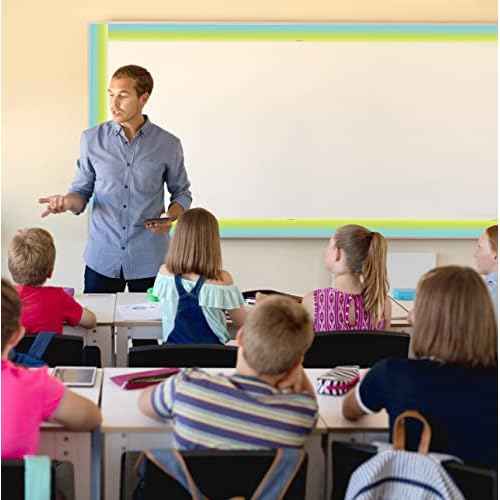 Teacher Created Resources Aqua and Lime Color Wash Straight Border Trim