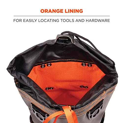 Ergodyne Arsenal 5926 Topped Bolt Bag Tool Pouch ? Short, Polyester , Gray