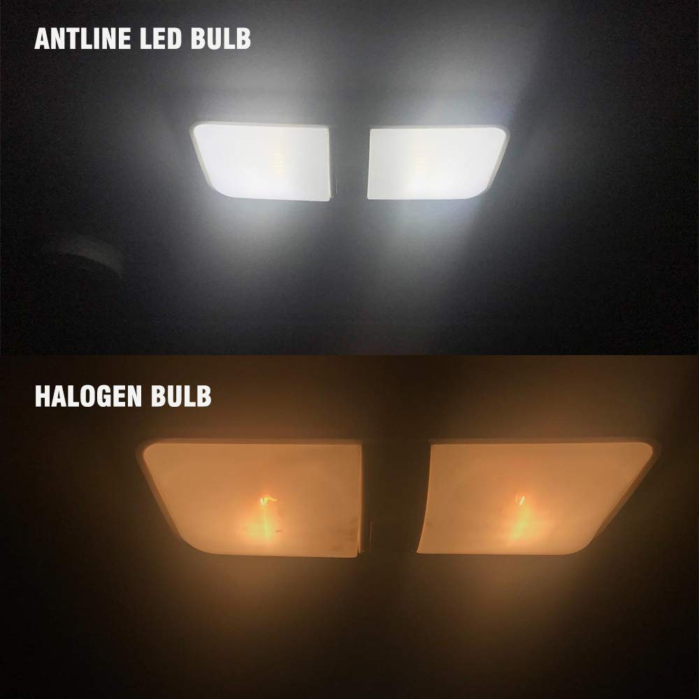Antline 1156 1141 1003 7506 BA15S LED Bulbs Xenon White 20-Packs, Super Bright 3014 50-SMD LED Replacement for 12 Volt RV Camper Trailer Boat Trunk Interior Light Bulbs