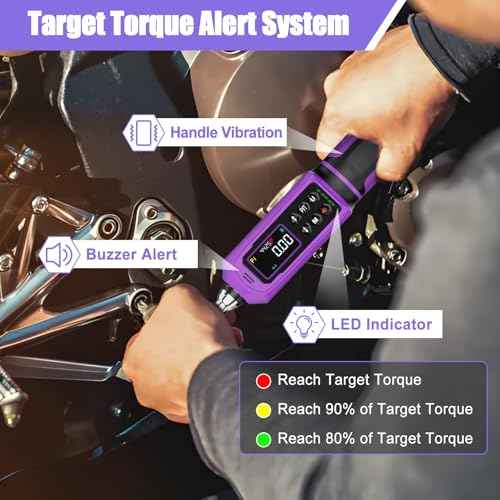 Digital Torque Wrench 3/8 Drive, 0.66-44.25 Ft.lb / 0.9-60 Nm Inch Pound Torque Wrench with Dual Direction Ratchet, ¡¾1% Accuracy with Vibration, Buzzer and LED Alert