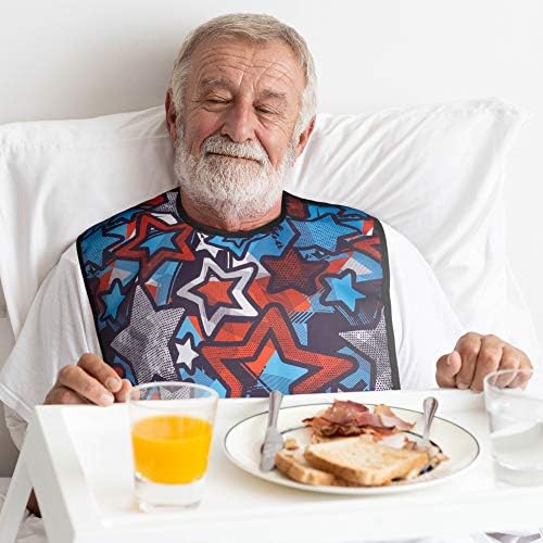 Adult Bibs for Eating: Reusable with Crumb Catcher Pocket - For Men and Women