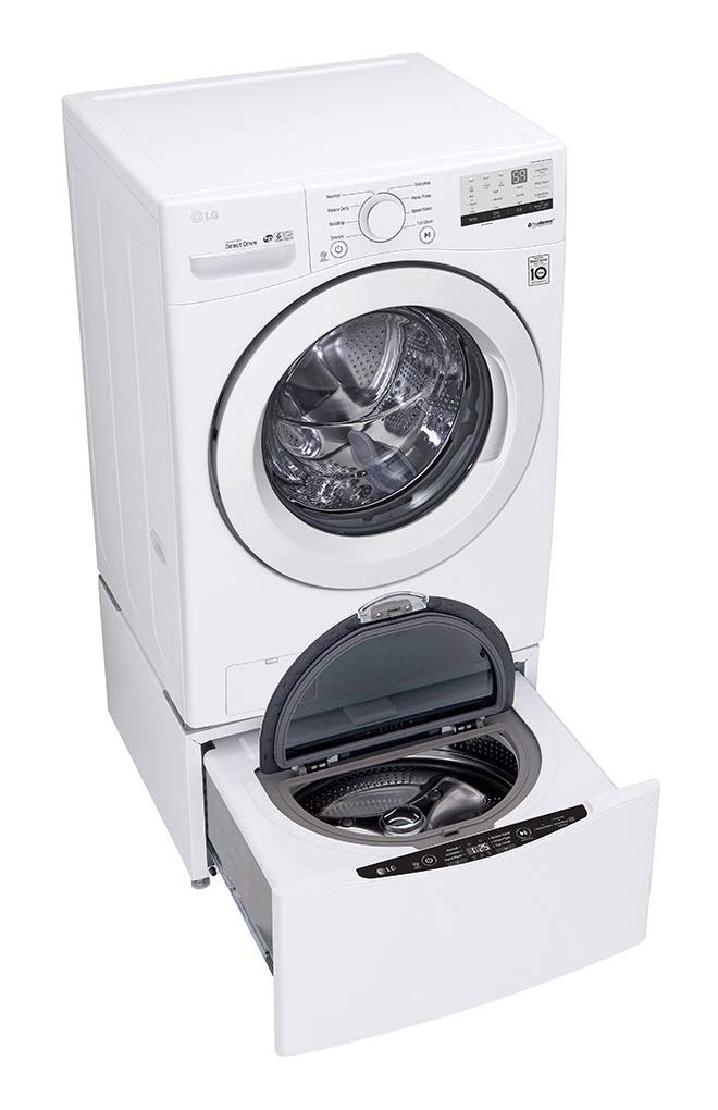 LG WM3400CW 4.5 cu ft Front-Load Washer – High-Efficiency, LoDecibel™ Quiet Operation, 6Motion™ Technology, White