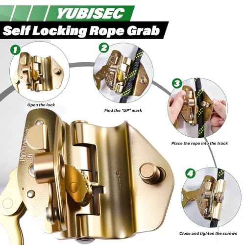Vertical Lifeline Assembly 25FT, Polyester Rope Harness Safety with Two Grab Snap Hooks Shock Absorber, Fall Protection Safety Rope for Roofing Work, ANSI Compliant