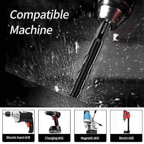 Meccion Masonry Drill Bits 1/8" x 3.6" x 5Pcs Professional Tungsten Cross Tip Multi-Material Drill Bits for Tile/Ceramic/Glass/Porcelain/Concrete/Cement/Wood/Plastic