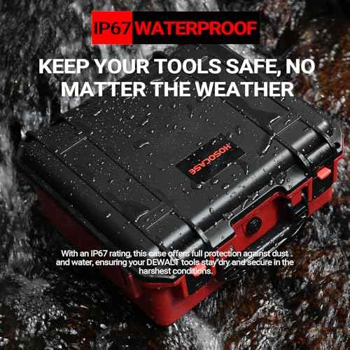 Case for Milwaukee Impact Torque Wrench: Hard Storage Box for Milwaukee M18 1/2 Impact Wrenches 2962-20, 2967-20, Waterproof Tool Bag for Power Cordless Ratchet Wrench, Battery | Charger (Case Only)
