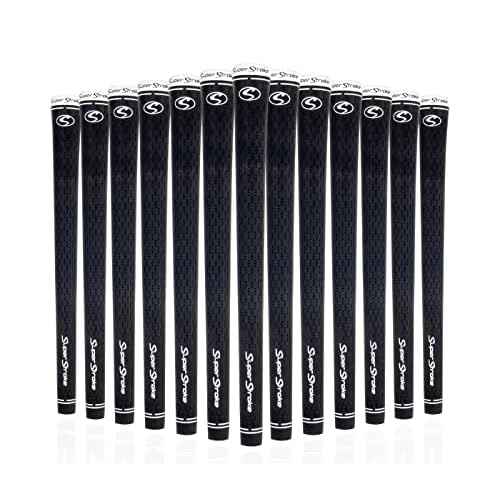 SuperStroke S-Tech Rubber Golf Club Grip, 13 Pack Bundle | Ultimate Feedback and Control | Non-Slip Performance in All Weather Conditions | Swing Faster & Square The Clubface More Naturally, Black