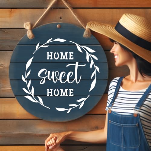 Farmhouse Stencil Set ? 8-Piece DIY Rustic Craft Kit with Reusable Farm-Themed Templates for Painting, Wood Signs, and Country Home Decor