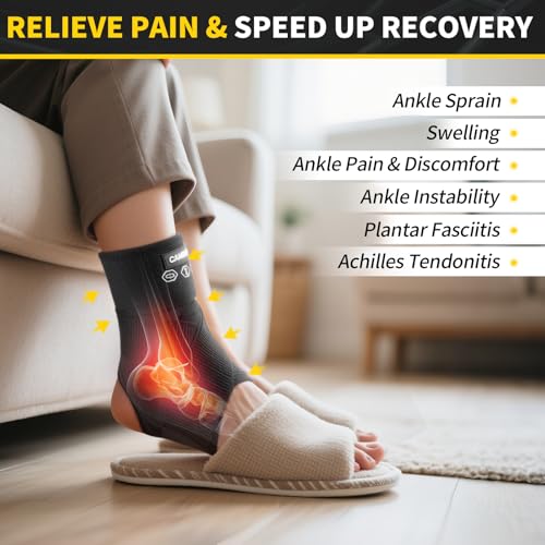 CAMBIVO Ankle Brace for Women & Men, Compression Ankle Support for Sprain & Strain, Achilles Tendonitis, Plantar Fasciitis & Recovery, Ankle Sleeve for Running, Basketball, Football, Daily Use