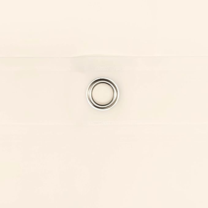 Barossa Design Beige Long Shower Curtain Liner 78" Height - 3 Magnets & Waterproof Lightweight PEVA Shower Liner for Bath Tub, PVC Free, Metal Grommets, Beige, 72x78
