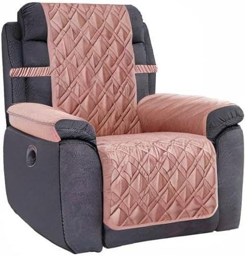 Ameritex Waterproof Nonslip Recliner Cover Stay in Place, Dog Chair Cover Furniture Protector, Ideal Recliner Slipcovers for Pets and Kids (Pink, 30'')